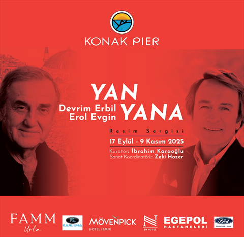 İki dev sanatçı Devrim Erbil ile Erol Evgin “Yan Yana” fotoğrafı